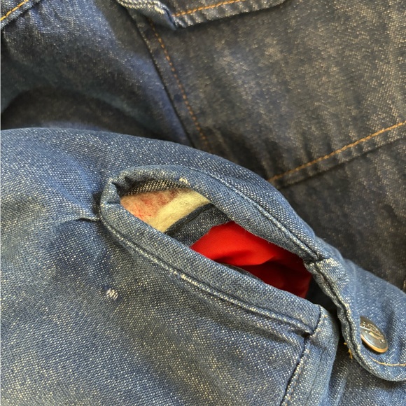 Vintage 1980s Dickies Men’s Sherpa Lined Denim Jacket Trucker. - Picture 11 of 14